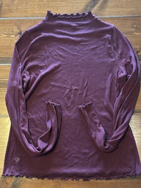lululemon athletica-Hold Tight Long Sleeve Mock Neck Top in Deep Plum